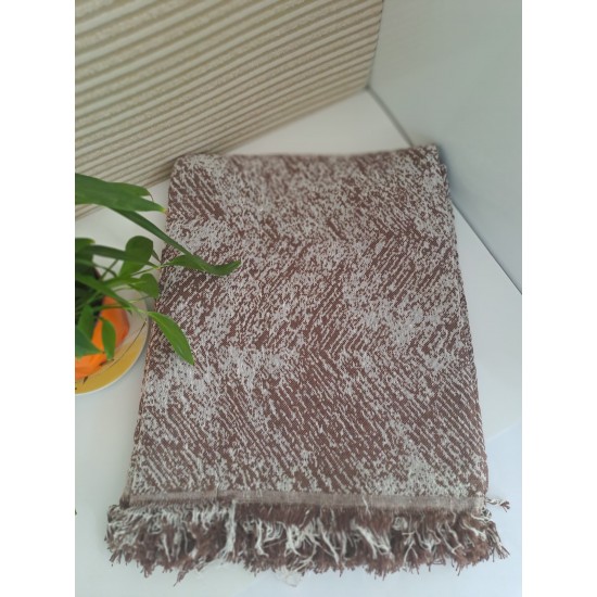 Pamuklu Çok Amaçlı Örtü - Kahve