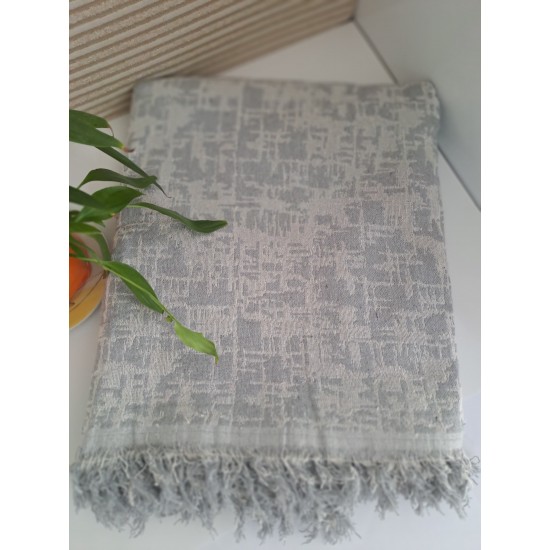 Pamuklu Çok Amaçlı Örtü - Gri