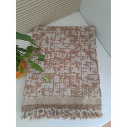 Pamuklu Çok Amaçlı Örtü - Açık Kahve