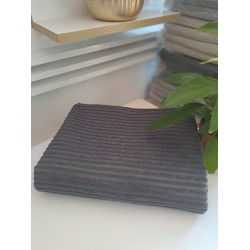 Çizgili Bukle Koltuk Örtüsü - İndigo